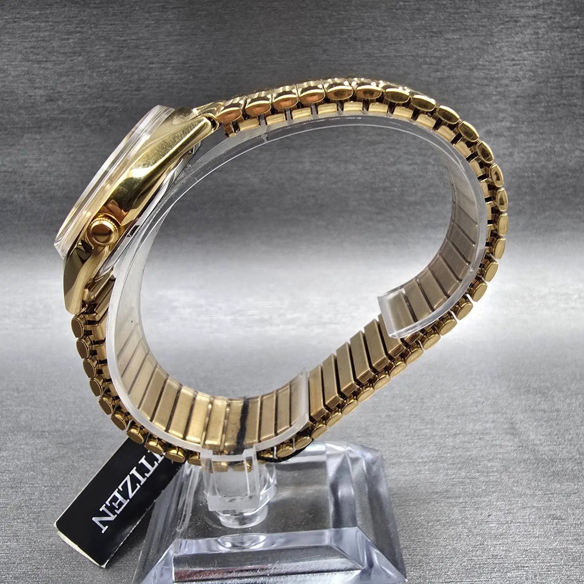 Citizen CQ Watch Men 36mm Gold Dial Gold Daydate Round 1100-S63812 New Batt NOS7