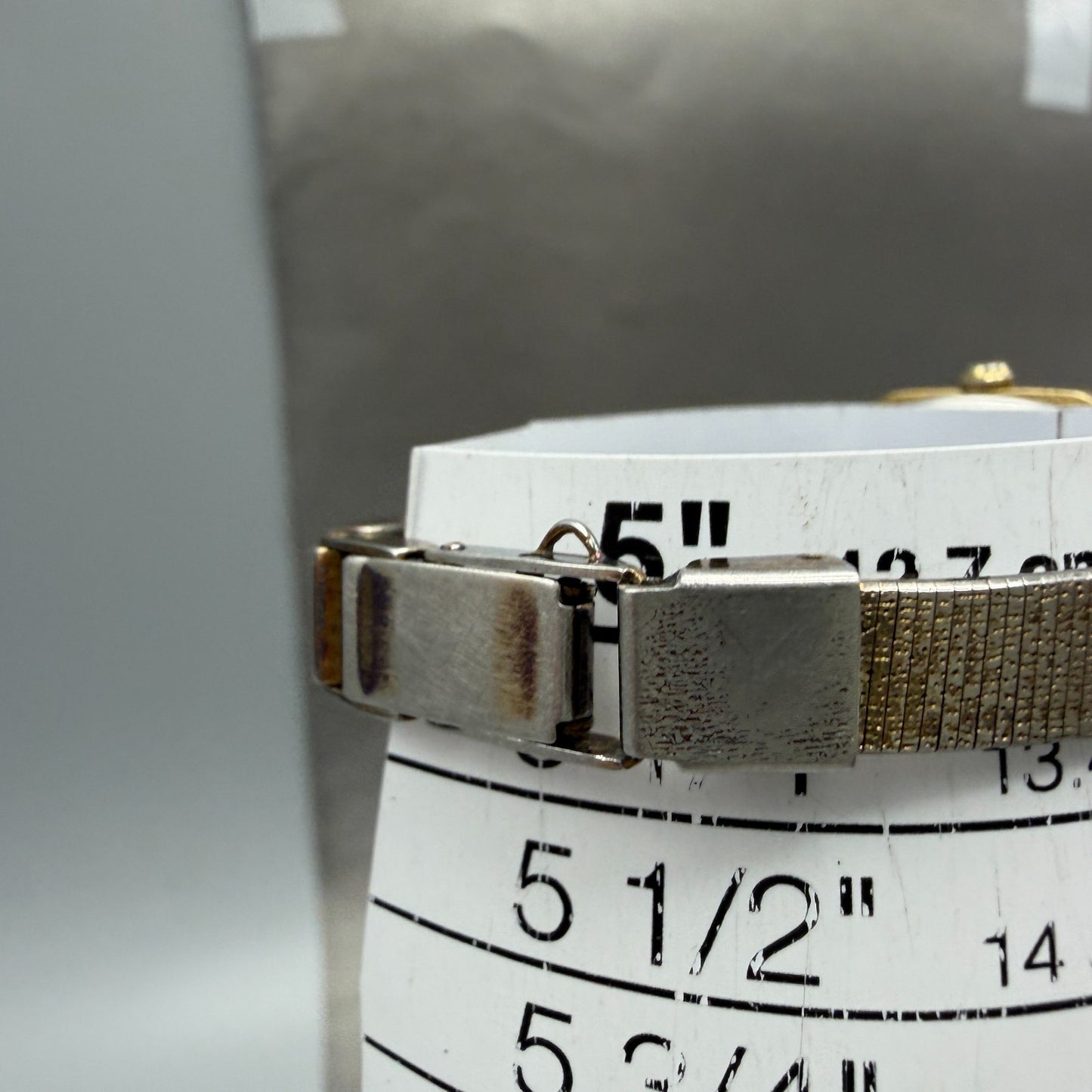 Seiko Tank Watch Women 17mm Brown Dial Gold Tone Rectangle 5420-5019 New Batt ZX10