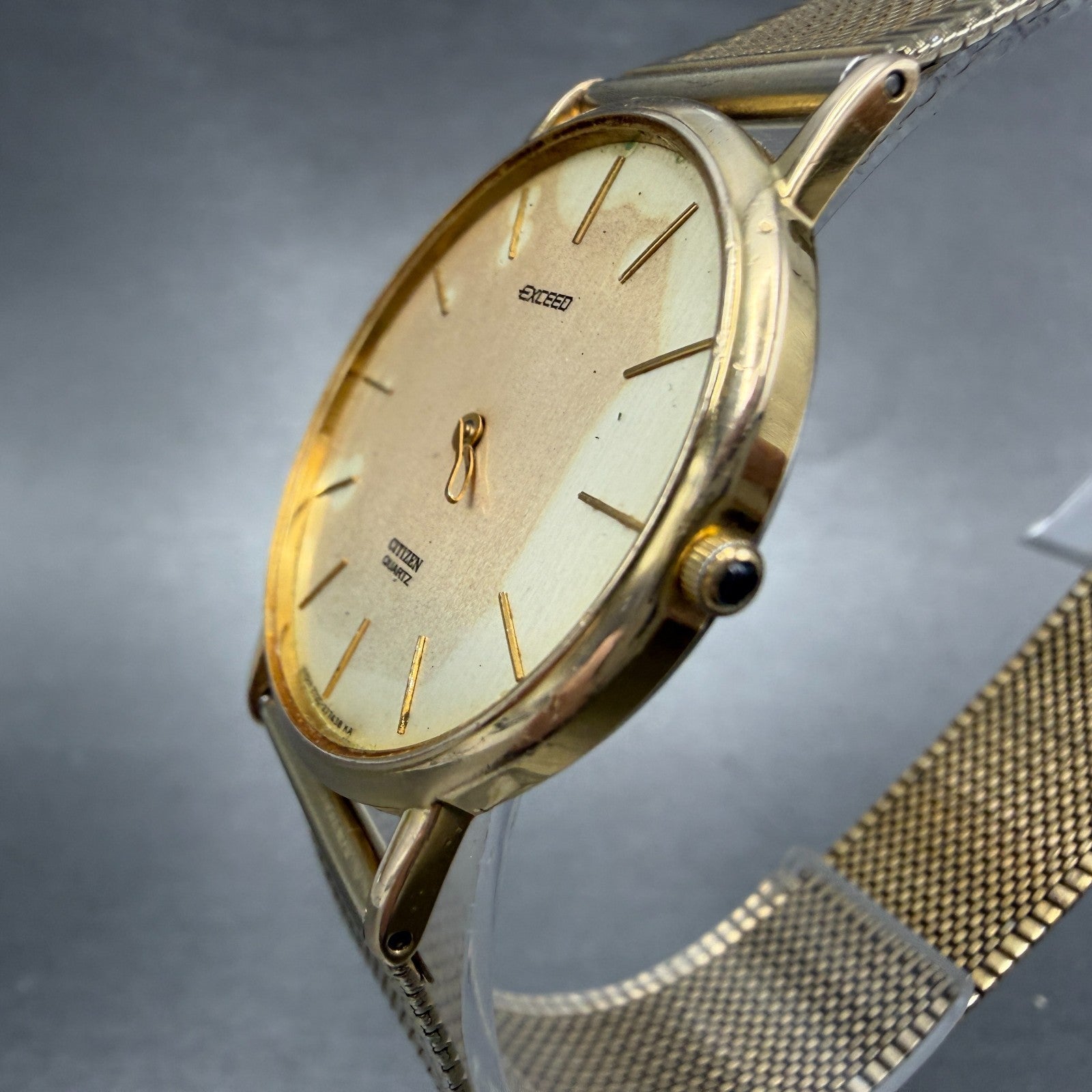 Citizen Exceed Watch Men 32mm Champagne Dial Gold Tone 2720-272145 PARTS3