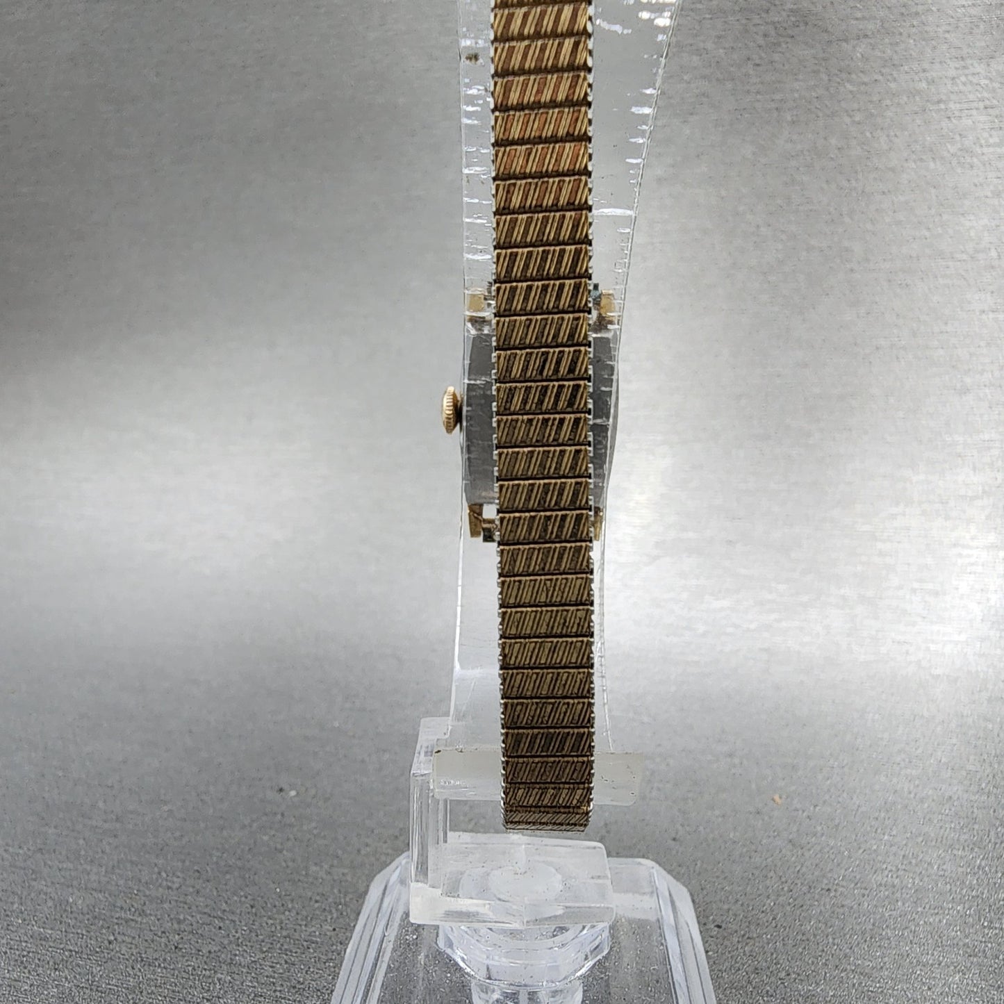 Seiko Femi Laurel Tank Watch Women 16mm White Dial Gold Plated Manual Wind Runs7