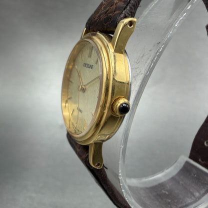 Seiko Exceline Watch Women 23mm Champagne Dial Gold Tone 4n21-0180 New Battery 42