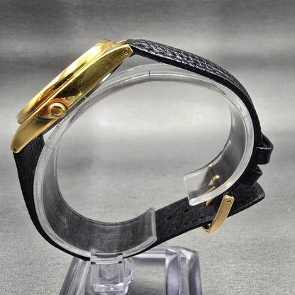 Seiko Watch Men 35mm Gold Dial Gold Tone Round 7N43-8A99 New Battery Vintage6