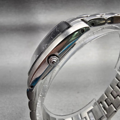 Bulova Watch Women 18mm Black Dial Silver Tone Rectangle 96L37 New Battery2