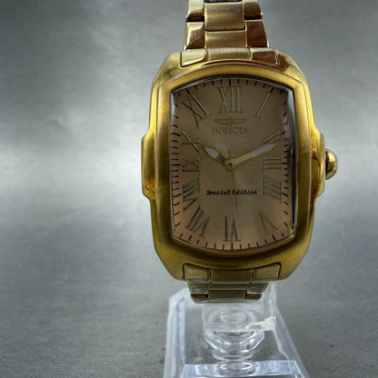 Invicta Lupah Watch Women 26mm Champagne Dial Gold Tone 15157 New Battery5