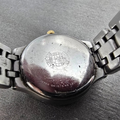Citizen Eco-Drive Lucca Watch Women 25mm MOP Dial Two Tone Date Diamonds Runs JP9
