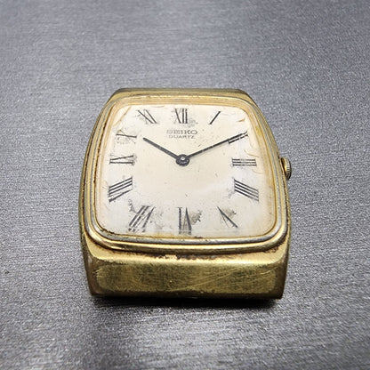 VTG Seiko Watch Men 28mm White Dial Gold Tone Rectangle 2620-5620 PARTS