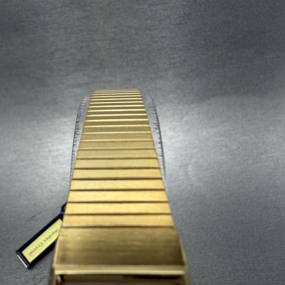 Seiko Tank Watch Women 20mm Gold Dial Gold Tone Rectangle 8Y215029 New Batt NOS4