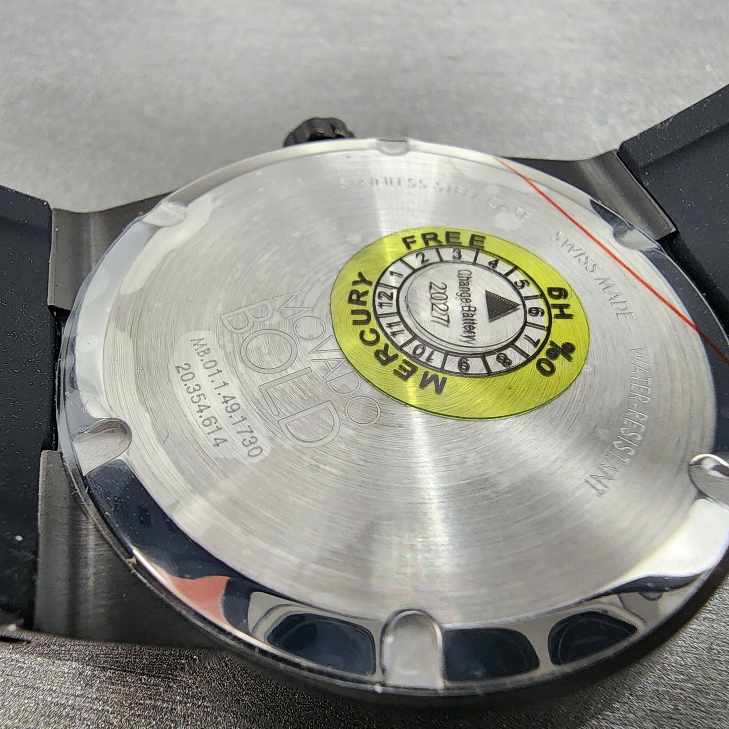 Movado Bold Fusion Watch Men 42mm Black Dial Black Tone Date Round Resin 360083910