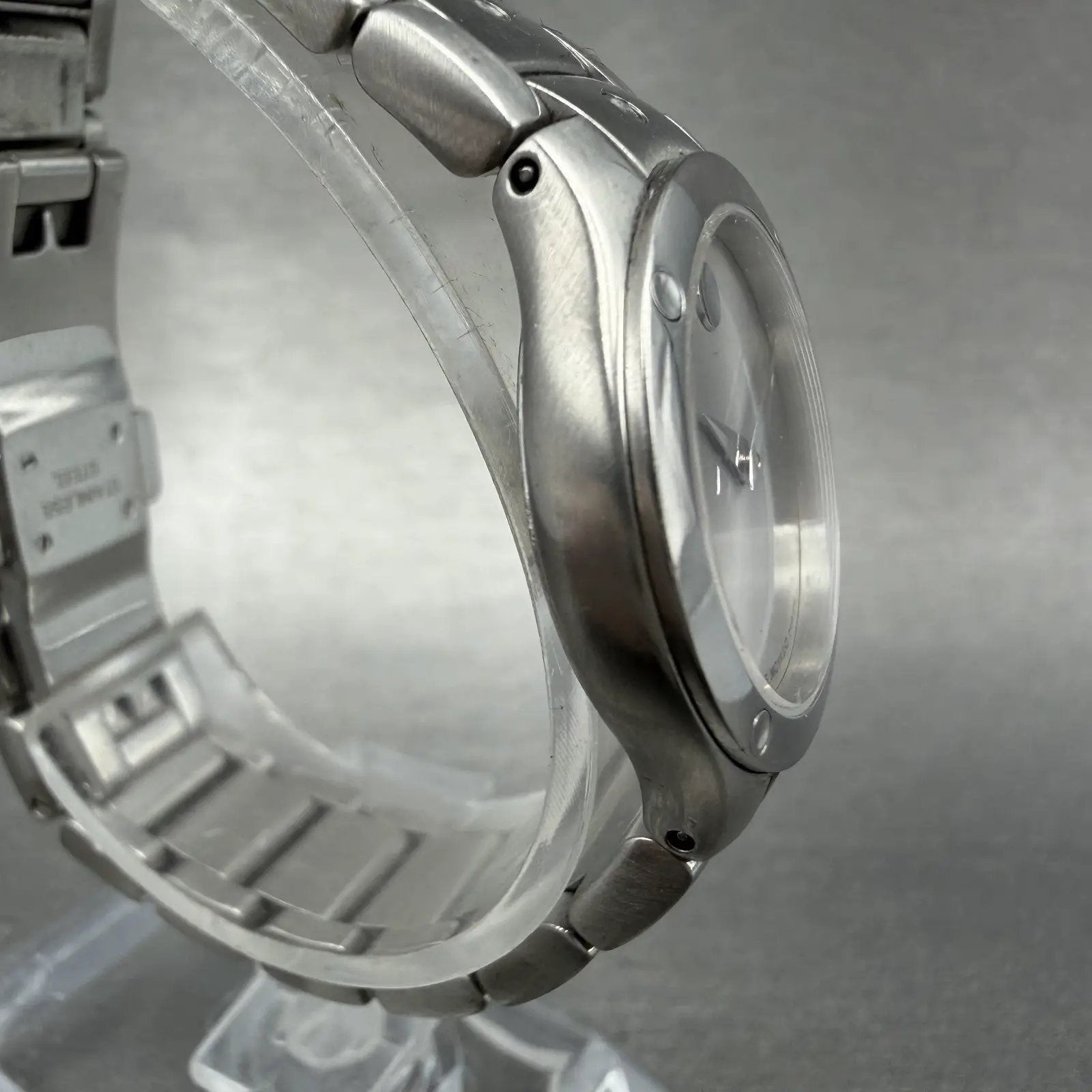 Movado Sports Edition Watch Women 25mm Silver Dial Stainless Steel New BatteryAB3