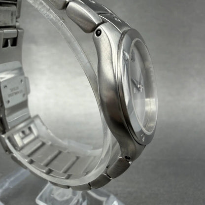 Movado Sports Edition Watch Women 25mm Silver Dial Stainless Steel New BatteryAB3