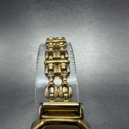 Seiko Watch Women 20mm Champagne Dial Gold Tone Octagon 2C21-5170 New Battery4