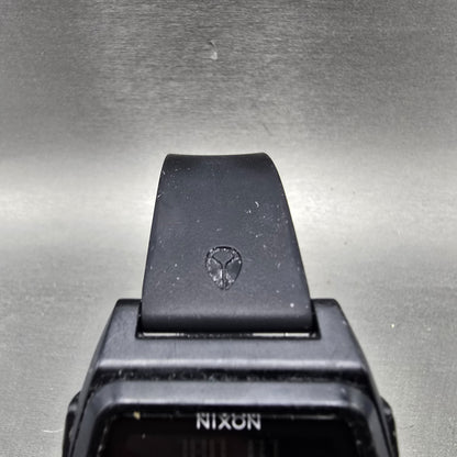 Nixon Rival Watch Men 38mm Black Alarm Chronograph Rectangle READ!! New battery4