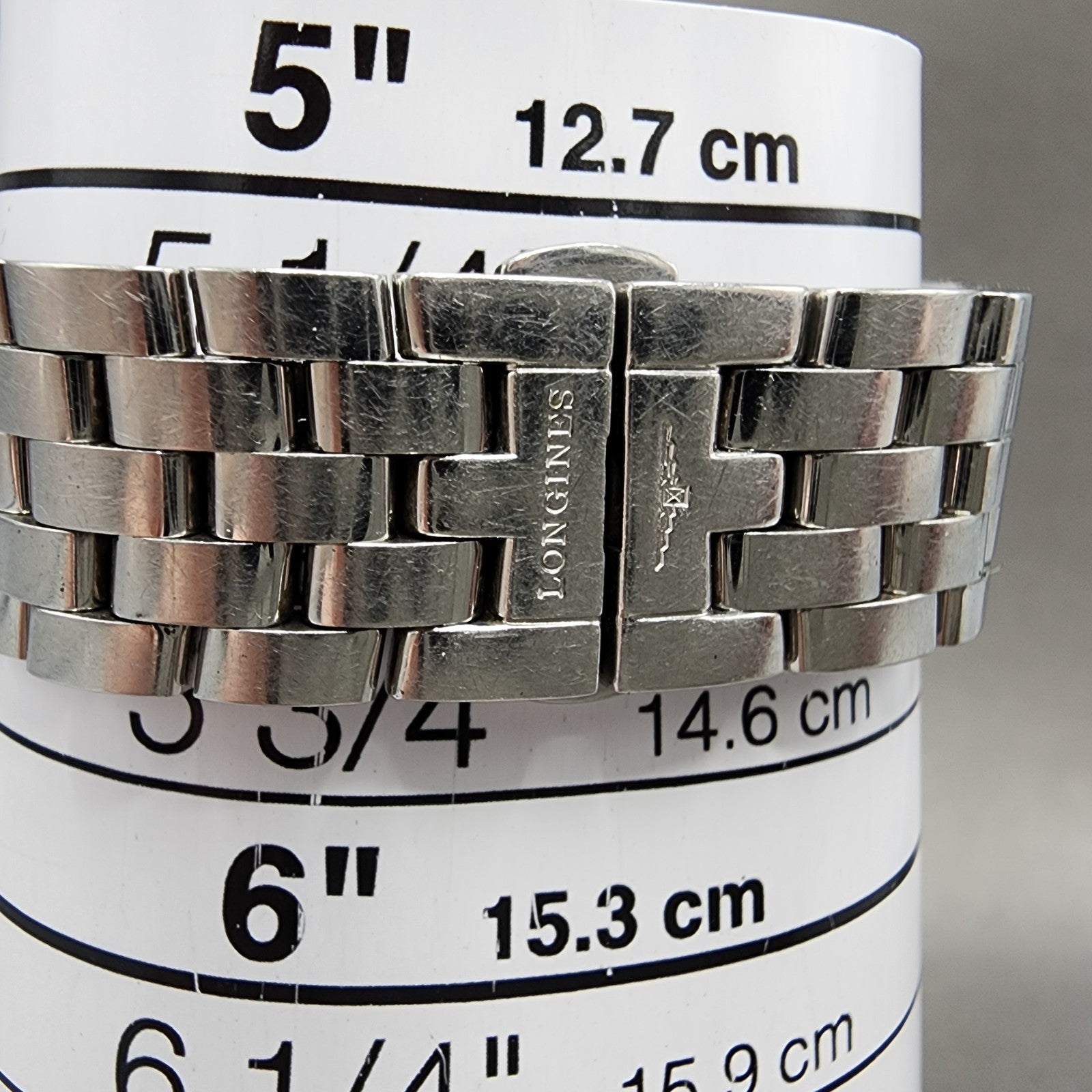 Longines Tank Watch Women 21mm Salmon Dial Steel Rectangle L5.166.4 New Battery10