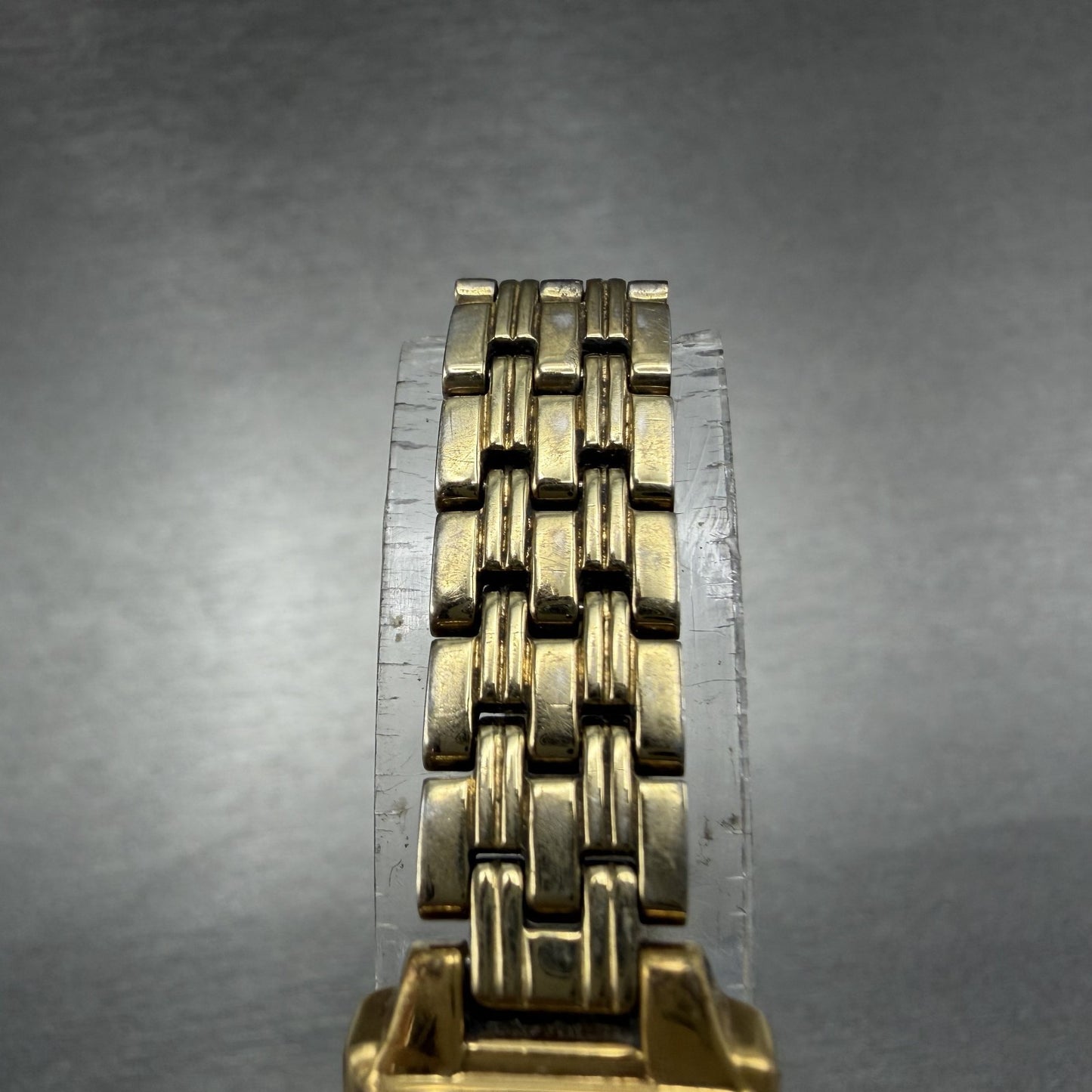 Seiko Tank Watch Women 16mm Champagne Dial Gold Tone 1N01-0FH0 New Battery HJFJY4