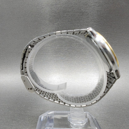 Seiko Watch Men 34mm White Dial Two Tone Daydate Round 5h23-7090 New Battery