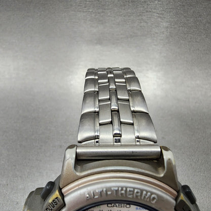 Casio Pro Trek PRL-20 Watch Men 40mm Digital Silver Tone New Battery