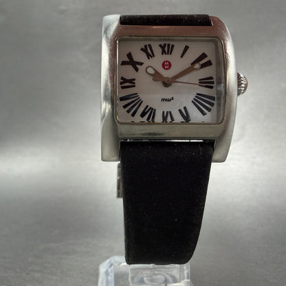 Michele MW2 Watch Women 29mm MOP Dial Steel Rectangle MW07B00 New Battery5