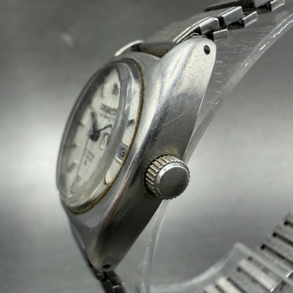 Seiko Automatic Watch Women 22mm Silver Dial Silver Tone Daydate 2706-7010 Runs2
