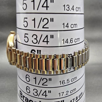 Seiko Watch Women 20mm Gold Dial Gold Tone Round 2C21-0029 New Battery Vintage9