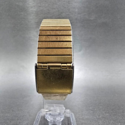 Seiko Tank Watch Men 25mm Brown Dial Gold Tone Rectangle 6530-5420 PARTS VTG8