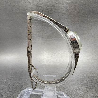 Seiko Solar Watch Women 14mm White Dial Silver Tone Round 1081908