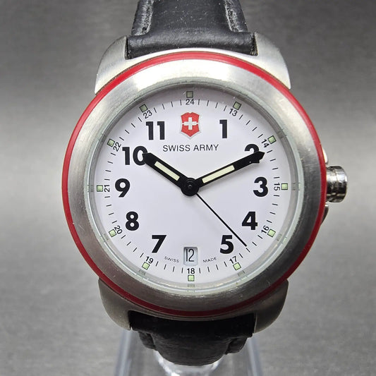 Victorinox Swiss Army Original SAI Watch Women 28mm White Dial Steel Date NewBat0