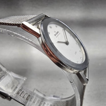 Skagen Watch Women 26mm Silver Dial Silver Tone Round 39SSSD New Battery3