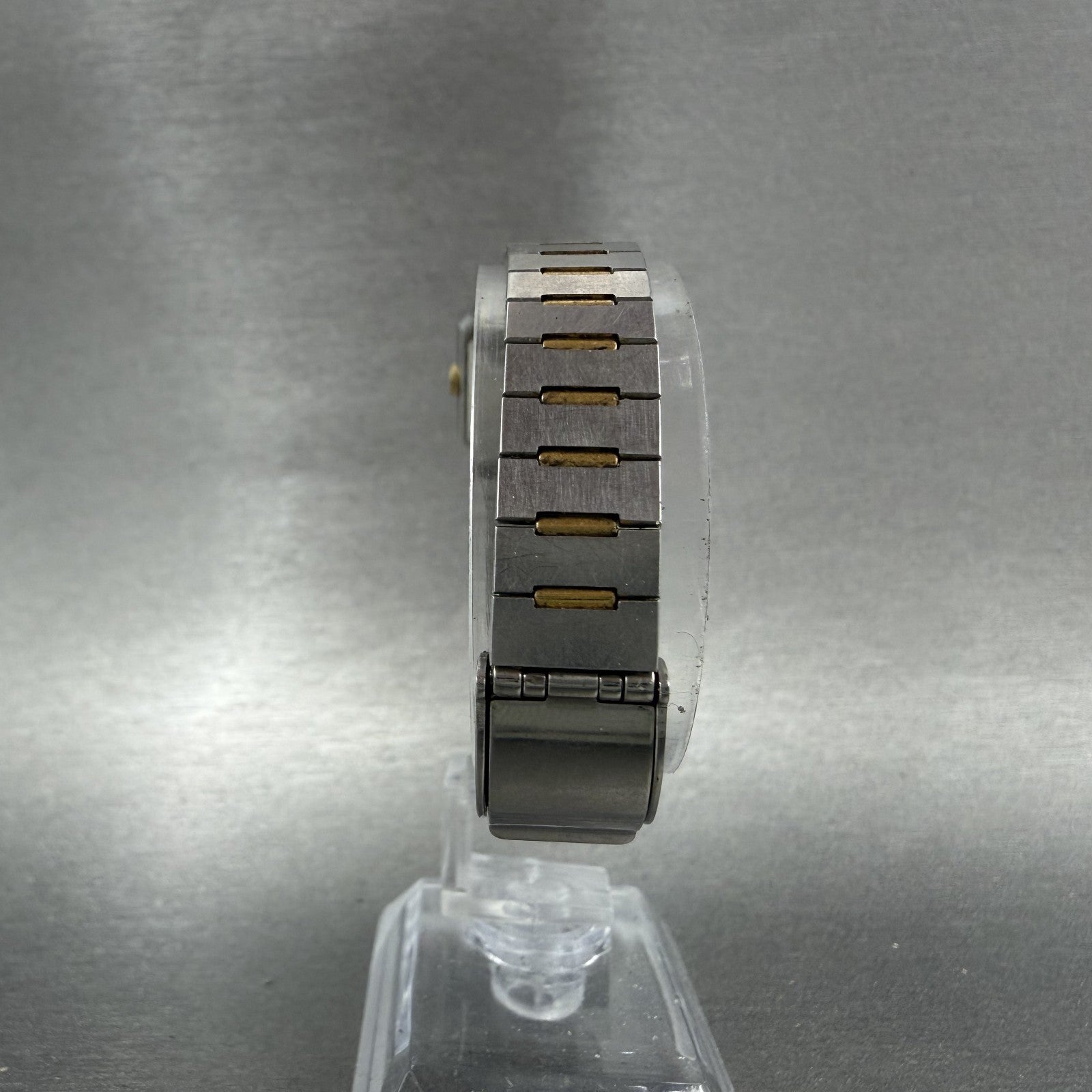 Seiko Tank Watch Women 20mm Silver Dial Two Tone Rectangle 14285089 New Battery7