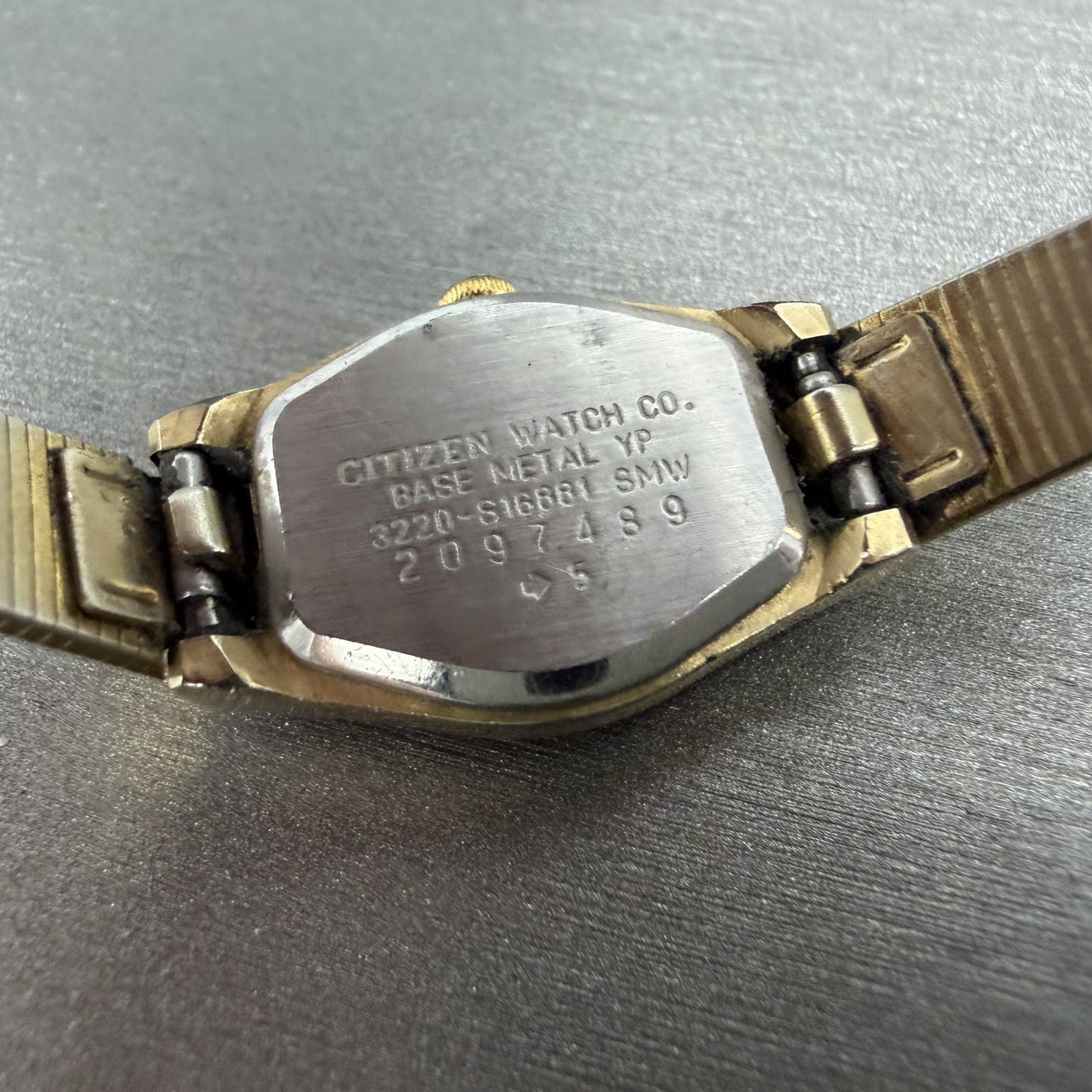 Citizen CQ Watch Women 17mm Champagne Dial Gold Tone 3220-S16881 New Battery9