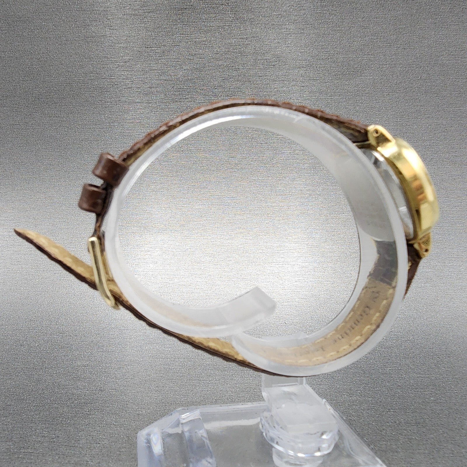 VTG Seiko SQ Watch Women 21mm Gold Dial Gold Tone Rectangle 85235009 New Batt8