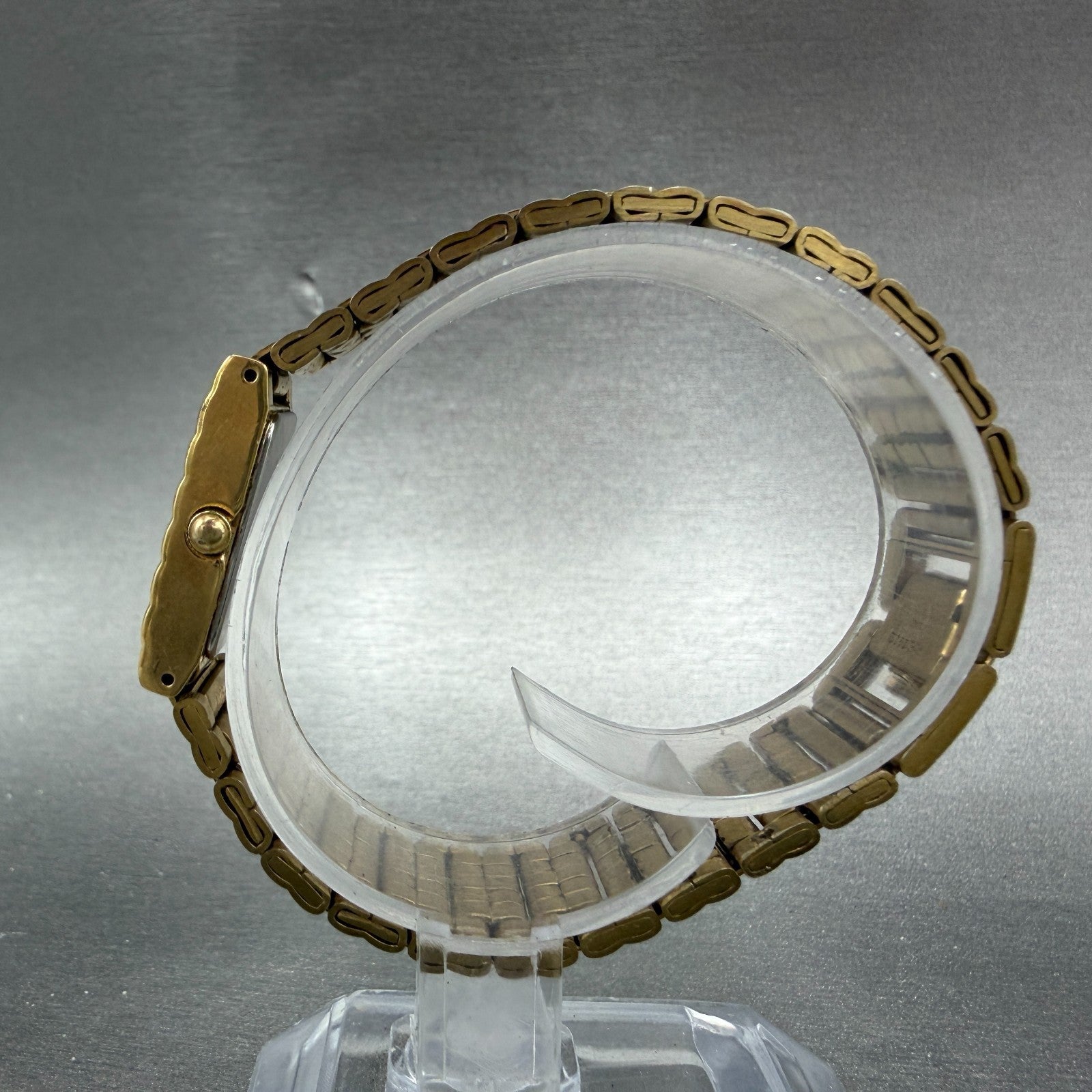 Seiko Tank Watch Women 16mm Black Dial Gold Tone Rectangle 1N00-6C09 New Battery6