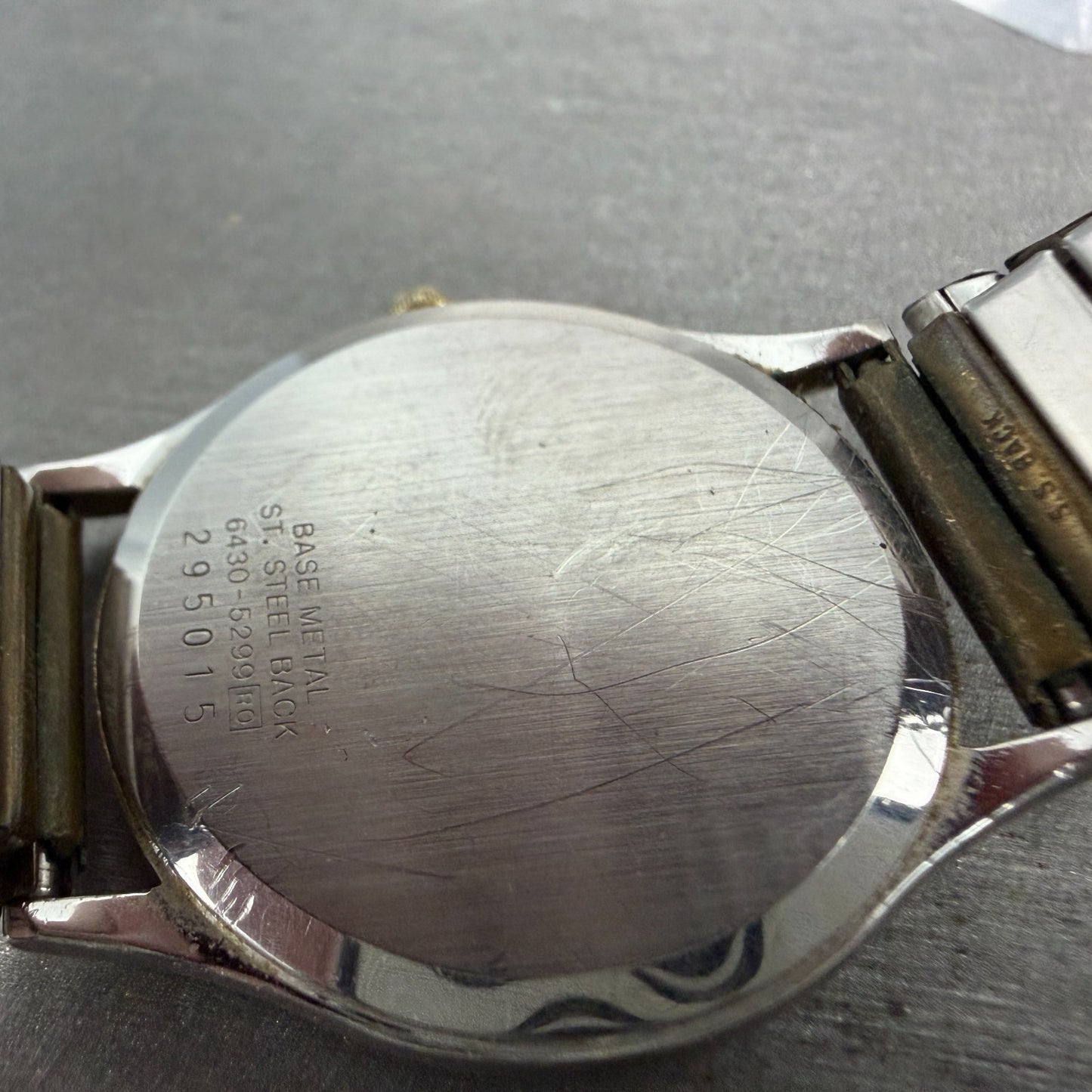 Seiko Watch Unisex 32mm Silver Dial Two Tone READ!!! Round 6430-5299 New Battery9