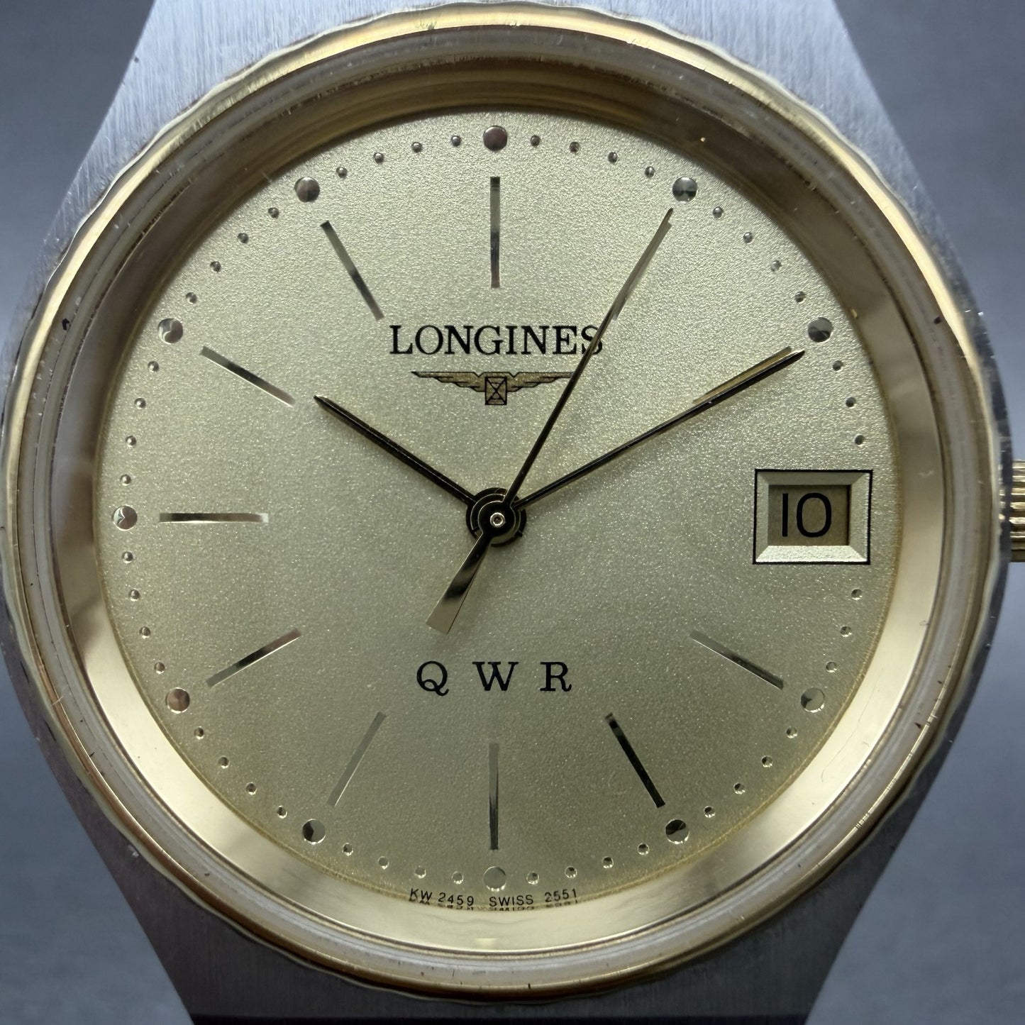 Longines QWR Watch Men 33mm Champagne Dial Two Tone  Date PARTS2
