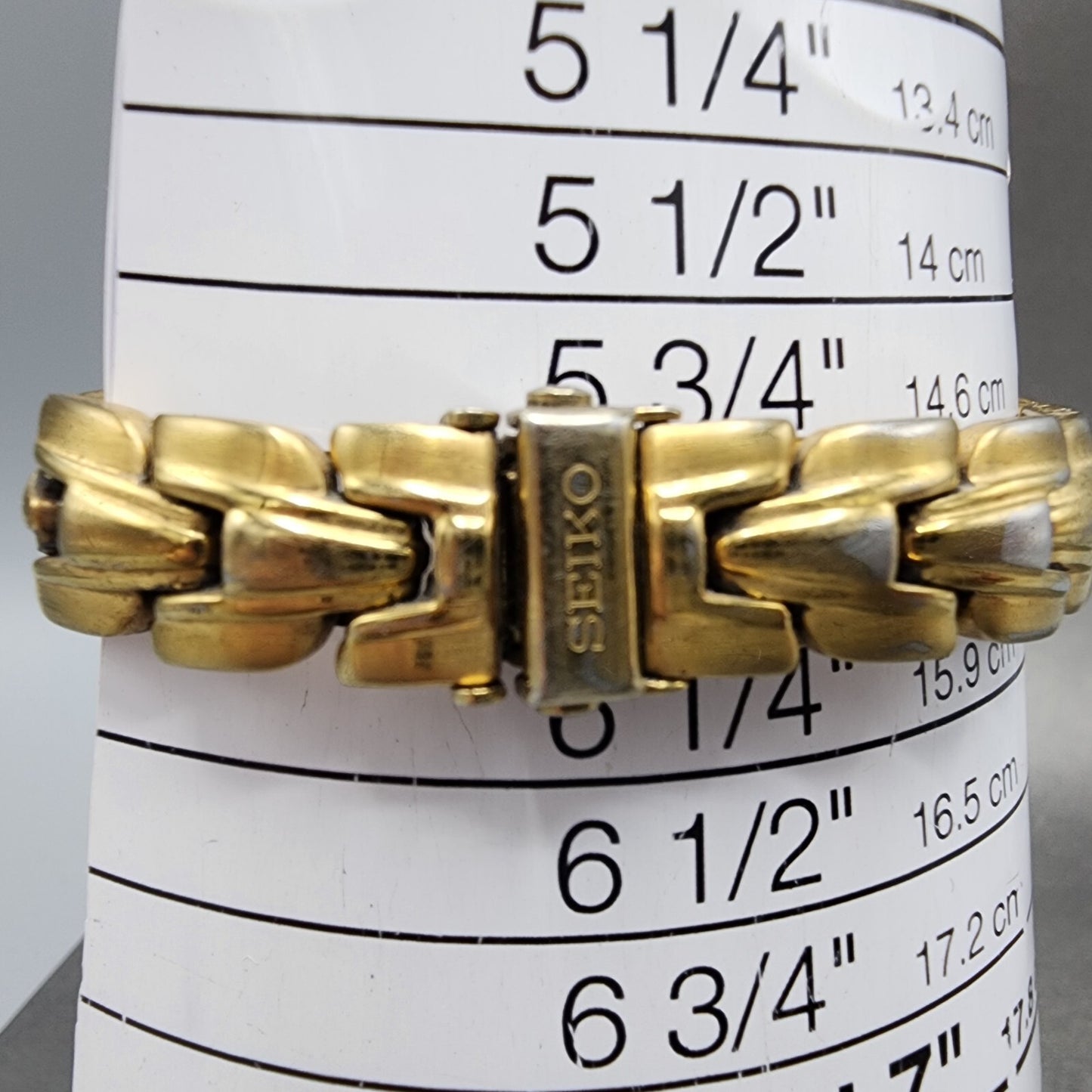 VTG Seiko Watch Women 20mm White Dial Gold Tone Rectangle 4N015100 New Battery10