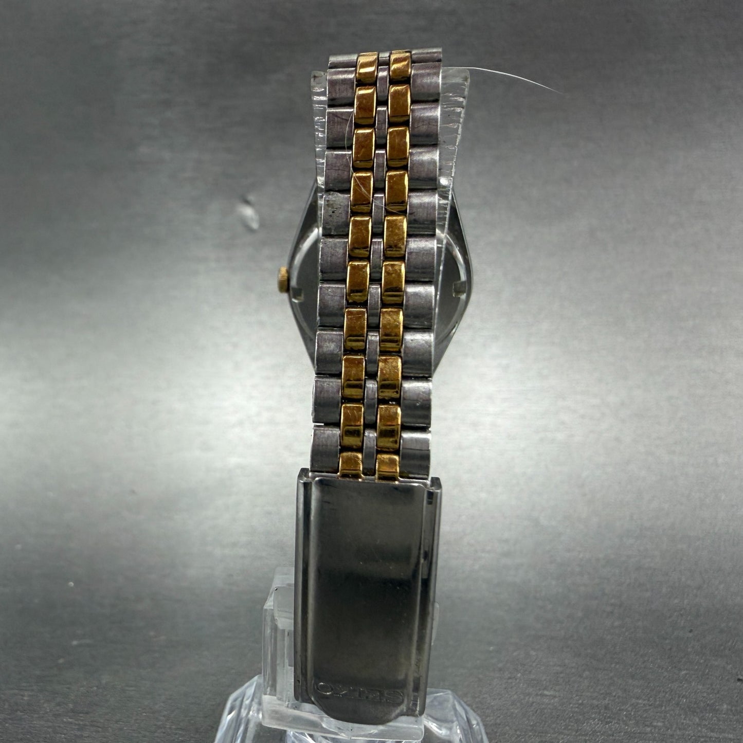 Seiko Watch Women 24mm White Dial Two Tone Daydate 7N83-0011 New Battery Round7