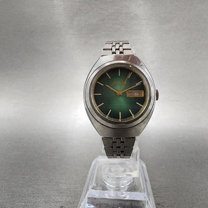 Citizen Automatic Watch Women 26mm Green Dial Silver Tone Daydate Round Runs5