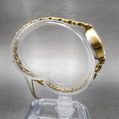 Citizen CQ Watch Women 17mm Green Dial Gold Tone Oval 4832230 New Battery8