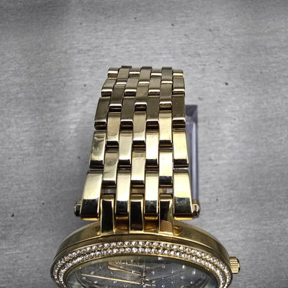 Michael Kors Darci Watch Women 39mm Gold Dial Gold Tone MK3398 New Battery4