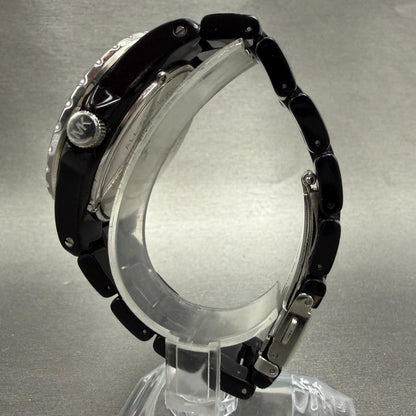 Michael kors Watch Women 41mm Black Dial Black Tone Date Round MK-5248 New batt6