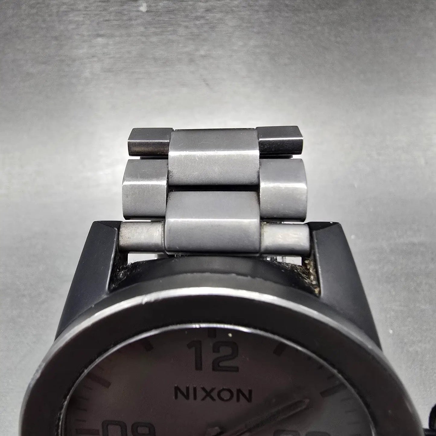 Nixon The Corporal Watch Men 48mm Black Dial Black Tone PARTS CRWON PULLS OUT5