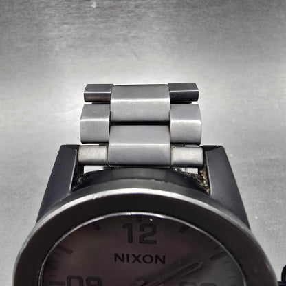 Nixon The Corporal Watch Men 48mm Black Dial Black Tone PARTS CRWON PULLS OUT5
