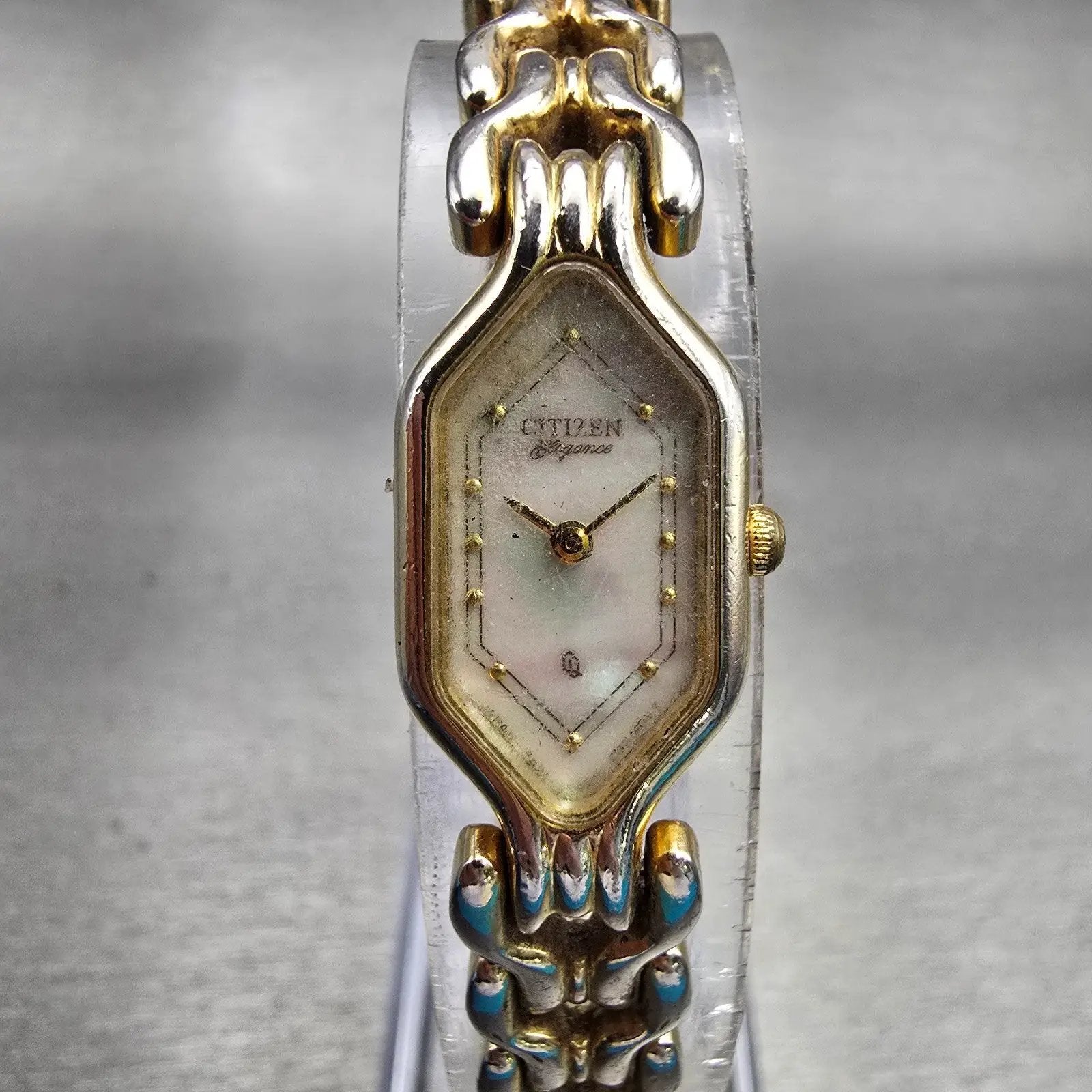 Citizen Elegance Watch Women 13mm MOP Dial Gold Tone 5421-S19872 New Battery VTG0