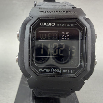 Casio W-800H Watch Men 38mm Digital Black Tone Alarm Chrono Octagon New Battery1