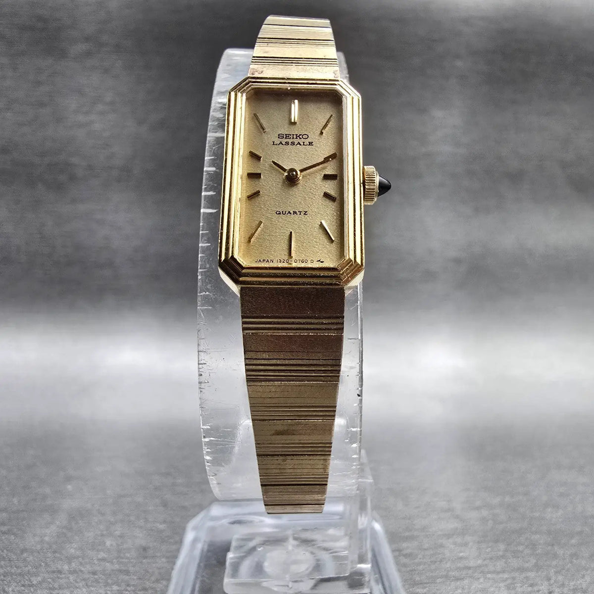 Seiko Lassale Watch Women 13mm Champagne Dial Gold Tone 1320-5609 New Battery5