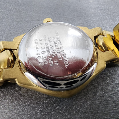 Citizen Elegance Watch Women 24mm MOP Dial Gold Tone Hexagon 6031S49364 New Bat9