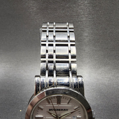 Burberry Watch Women 28mm Silver Dial Silver Tone Date Round Bu1351 PARTS5