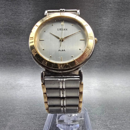 Alba Urban Watch Men 31mm Silver Dial Two Tone Round V301-6140 New Battery5