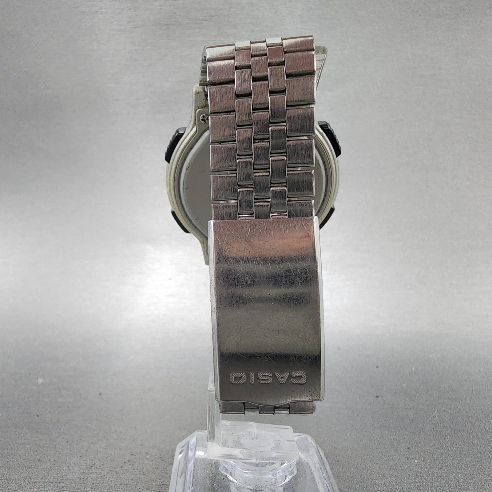 Casio Twincept ABX53 Watch Men 40mm Gray Dial Silver Tone Alarm Chrono New Batt7