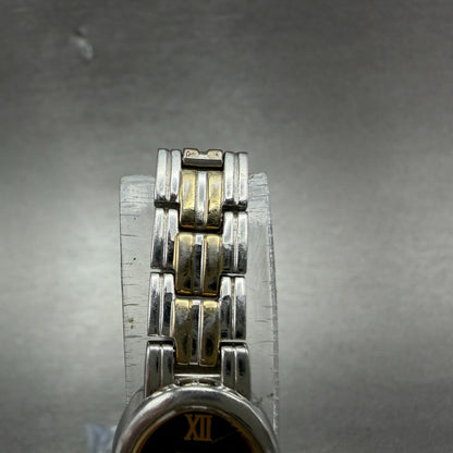 Seiko Watch Women 16mm Blue Dial Two Tone Oval Vintage 1N00-0HZ0 New Battery4
