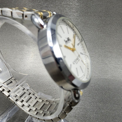 Coach Lex Watch Women 32mm White Dial Two Tone Round W6050 New Battery
